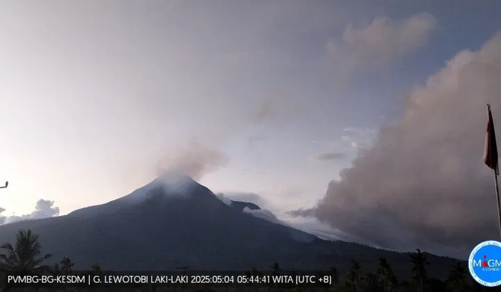 Gunung Lewotobi Laki-laki Masih Siaga, Warga Dilarang Beraktivitas dalam Radius 6 Kilometer